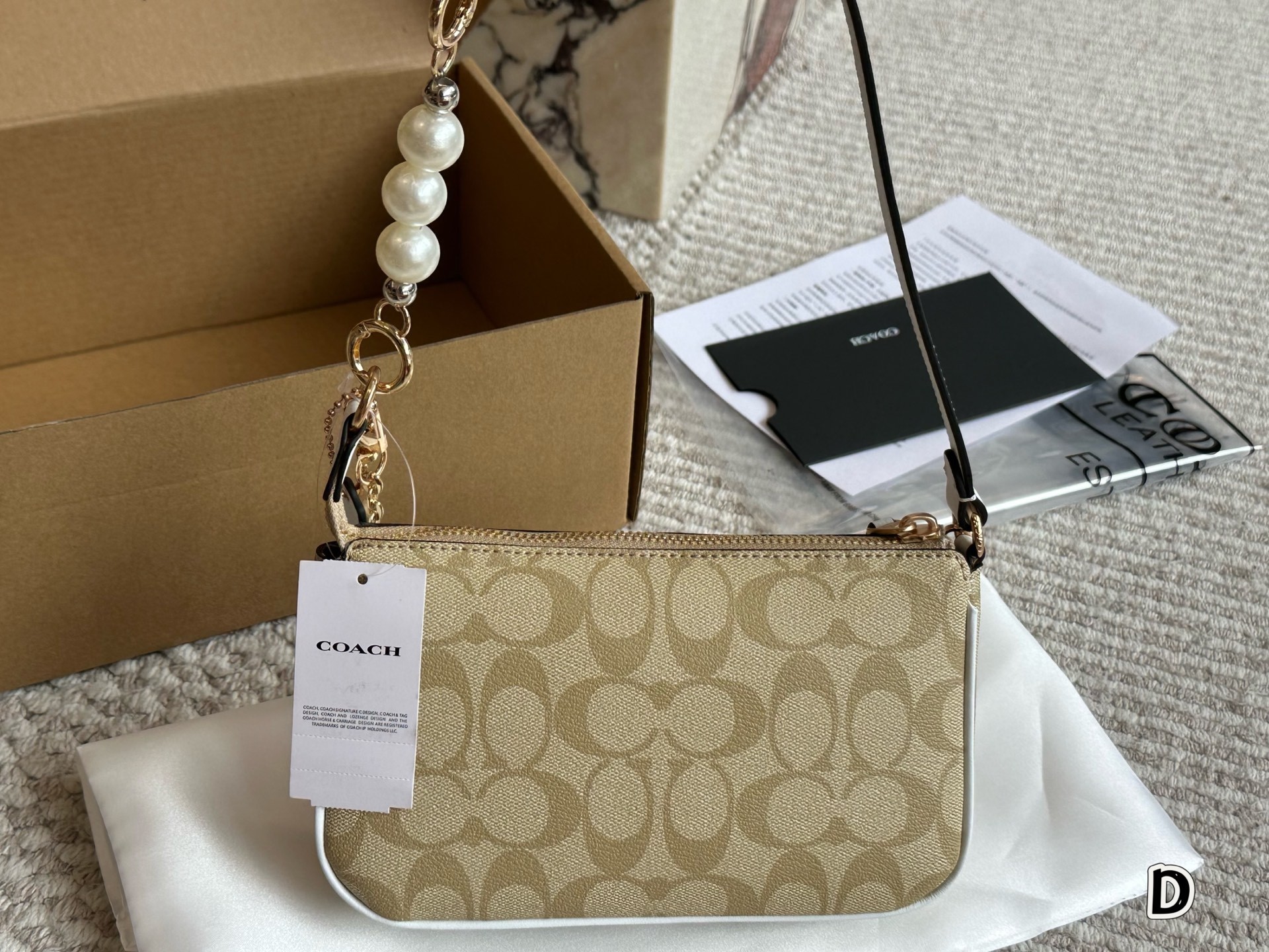 Coach Beige Vintage-Inspired Bag 008