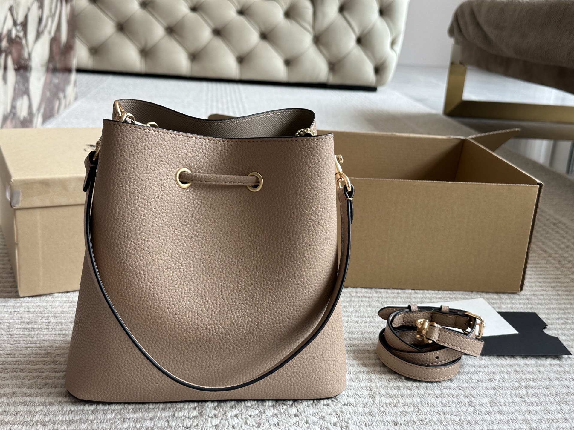 Coach Rose Gold Vintage-Inspired Bag 075