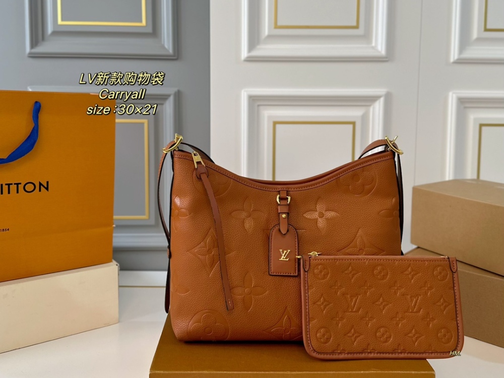 LV bag carryall leather bag 30cm