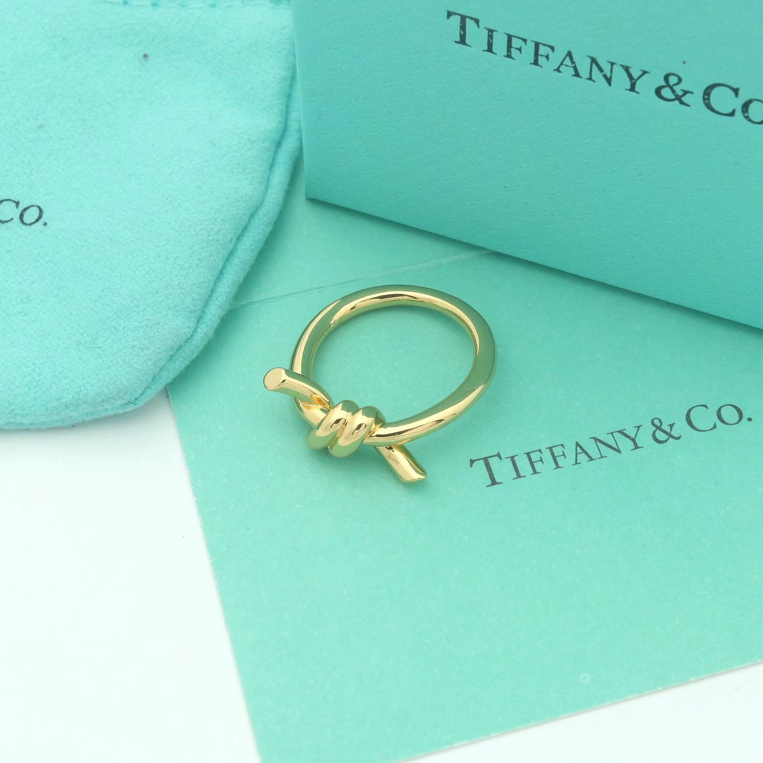 Tiffany Gold Logo-Accented Ring 051