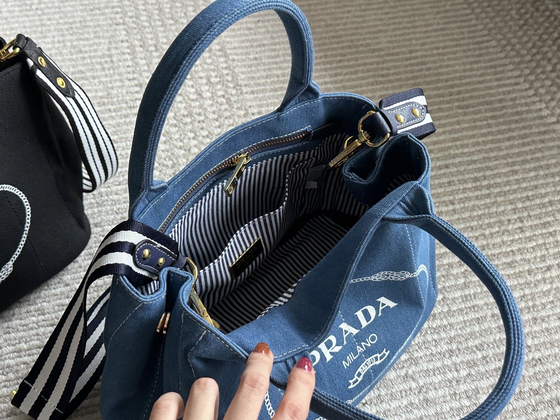 Prada Silver Logo-Accented Bag 010