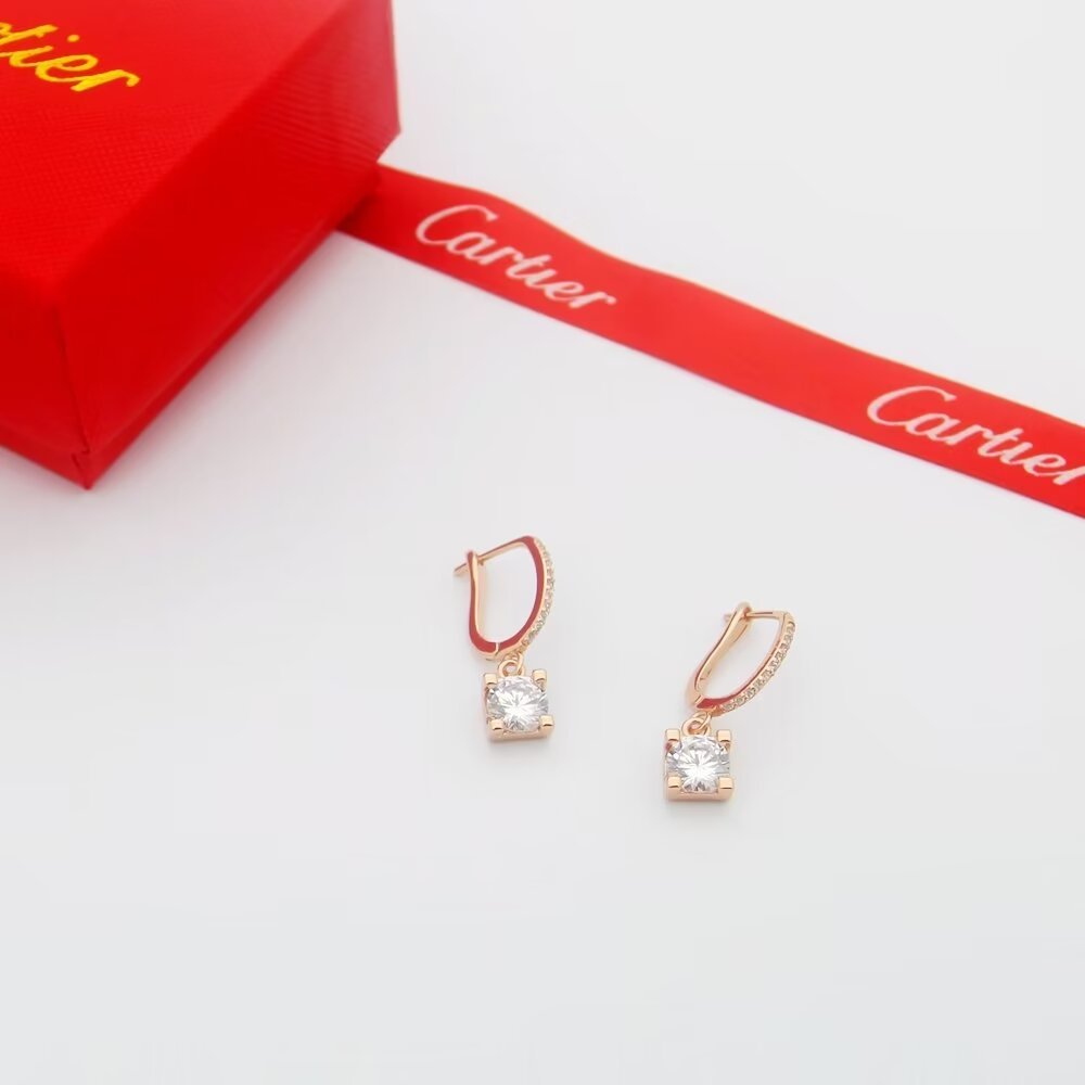 Cartier D’AMOUR Rose Gold Logo-Accented Earrings 0132