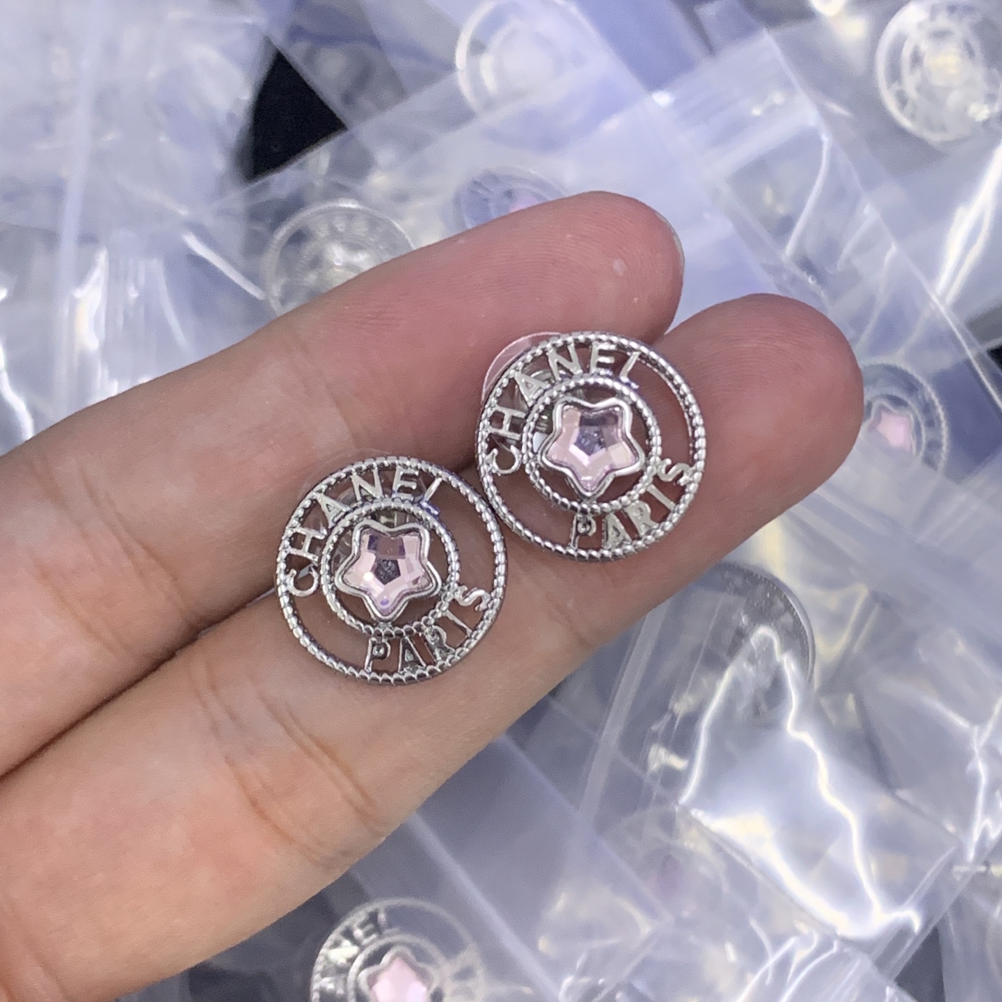 Chanel Rose Gold Vintage-Inspired Earrings 498