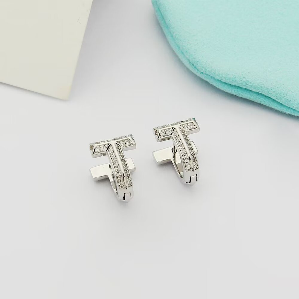 Tiffany Gold Logo-Accented Earrings 150
