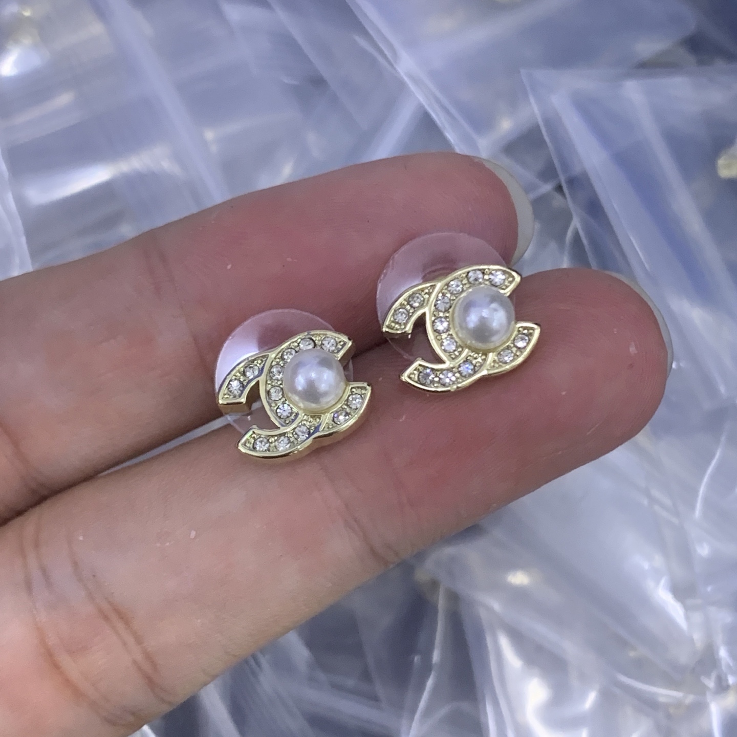 Chanel Rose Gold Vintage-Inspired Earrings 060