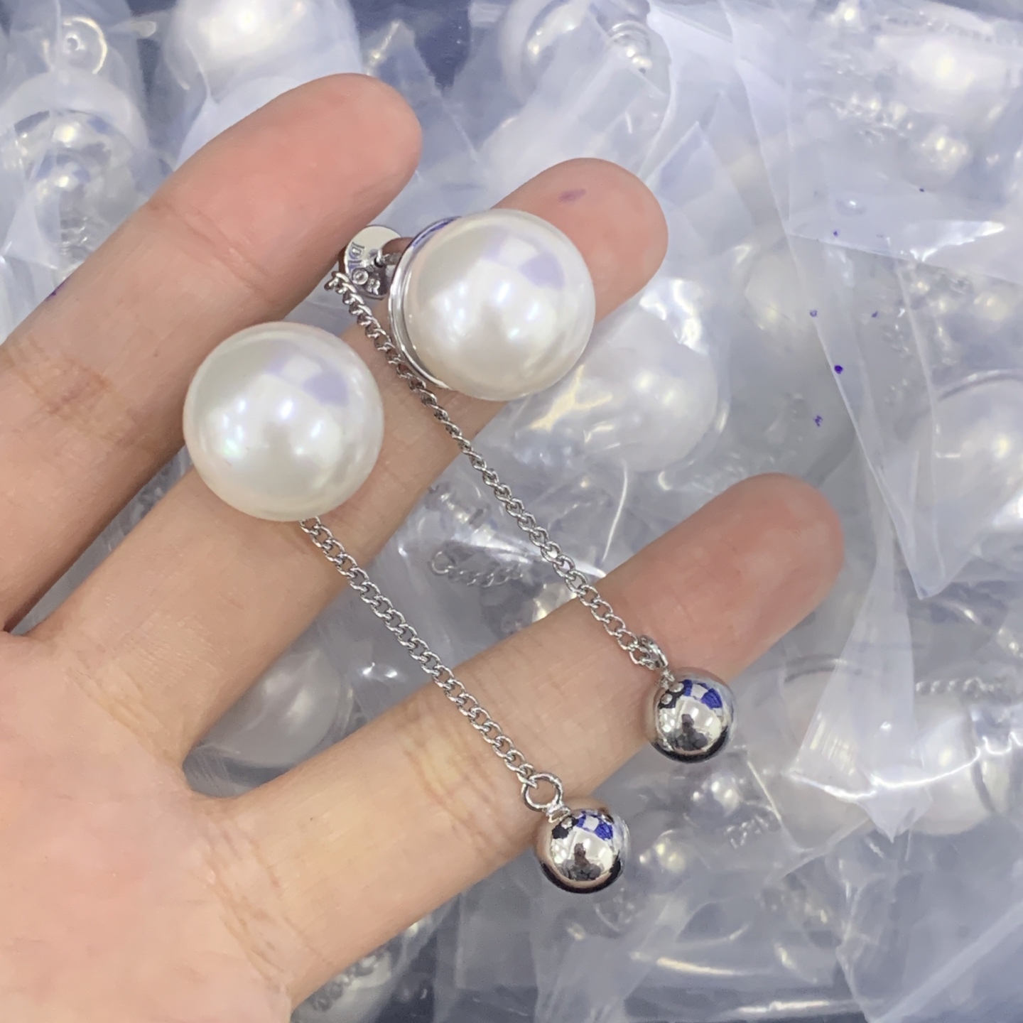 Dior Silver Vintage-Inspired Earrings 537