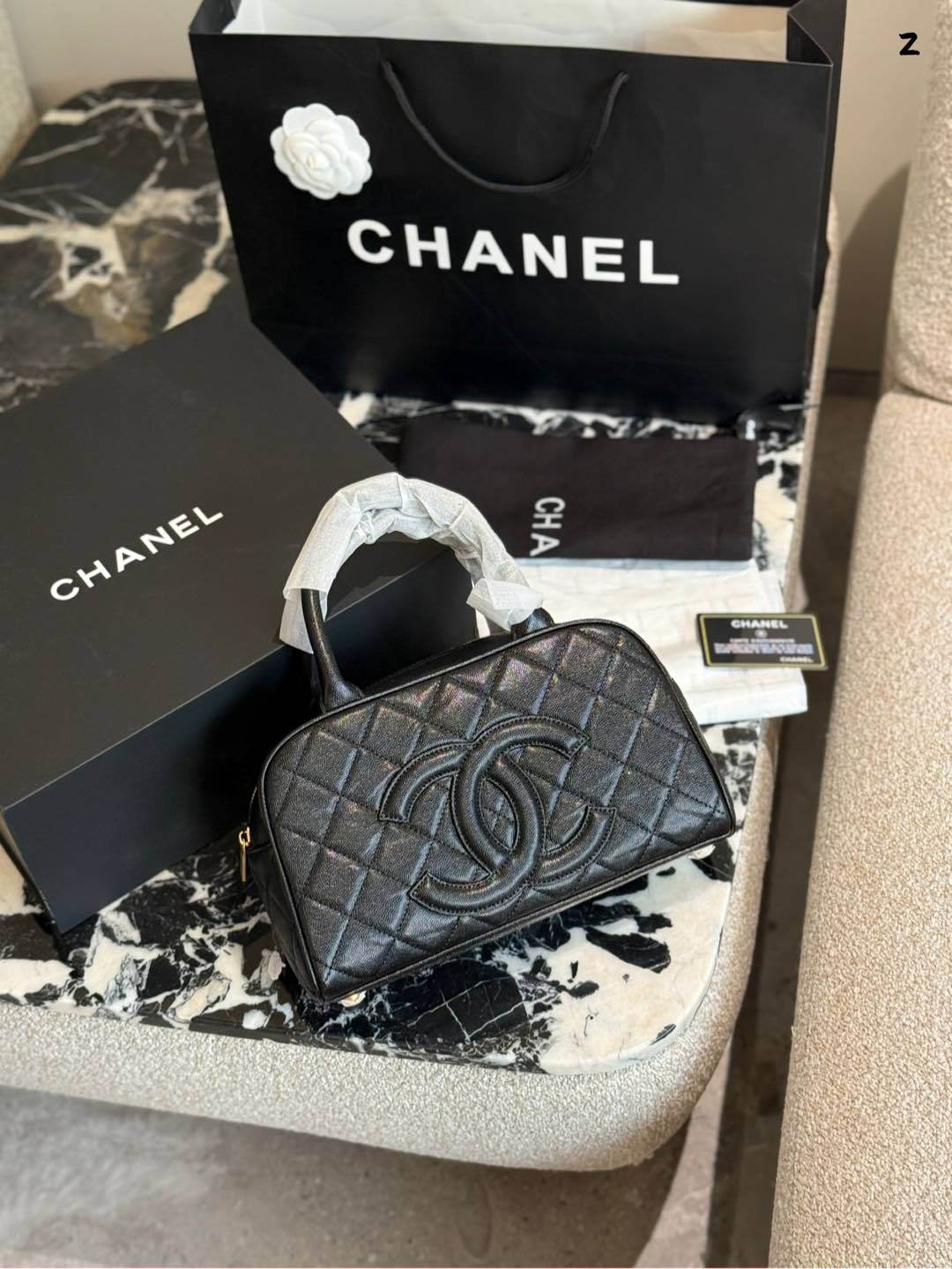 Chanel Silver Quilted Bag 1260