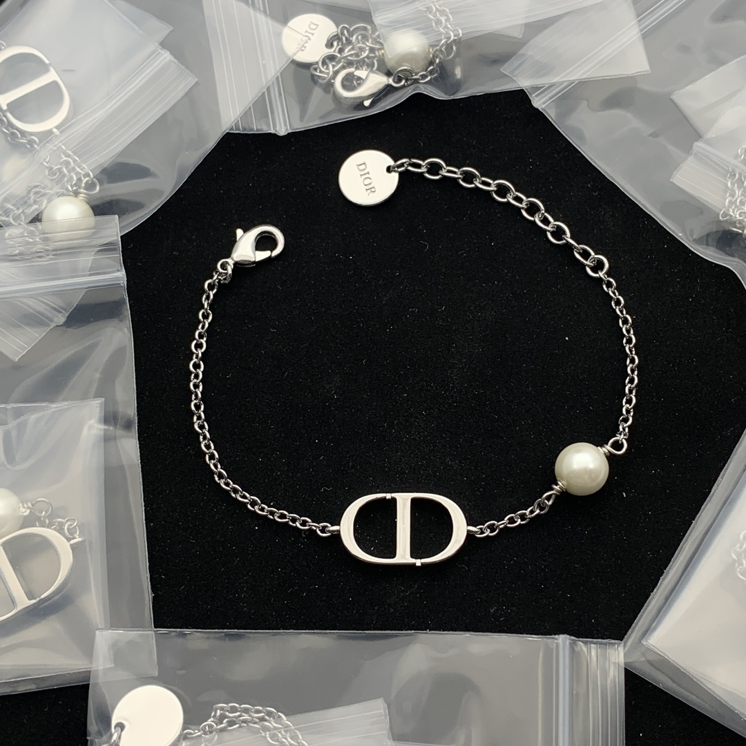 Dior Silver Logo-Accented Bracelet 212