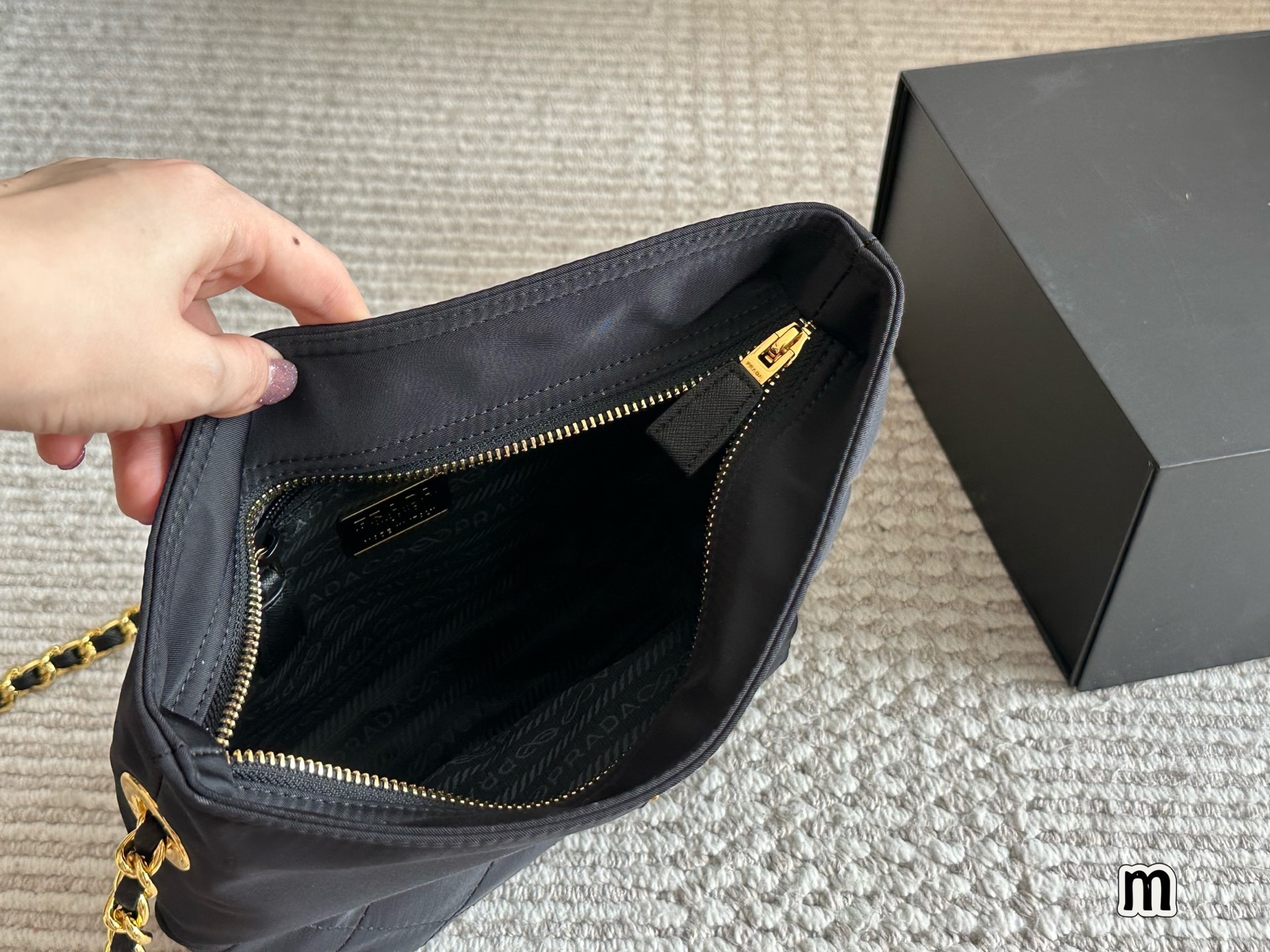 Prada Gold Quilted Bag 086
