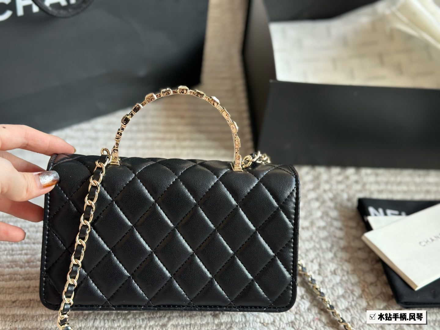 Chanel Beige Quilted Bag 1354