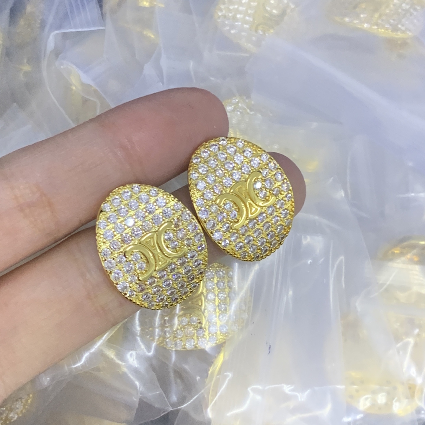 Celine Gold Vintage-Inspired Earrings 169