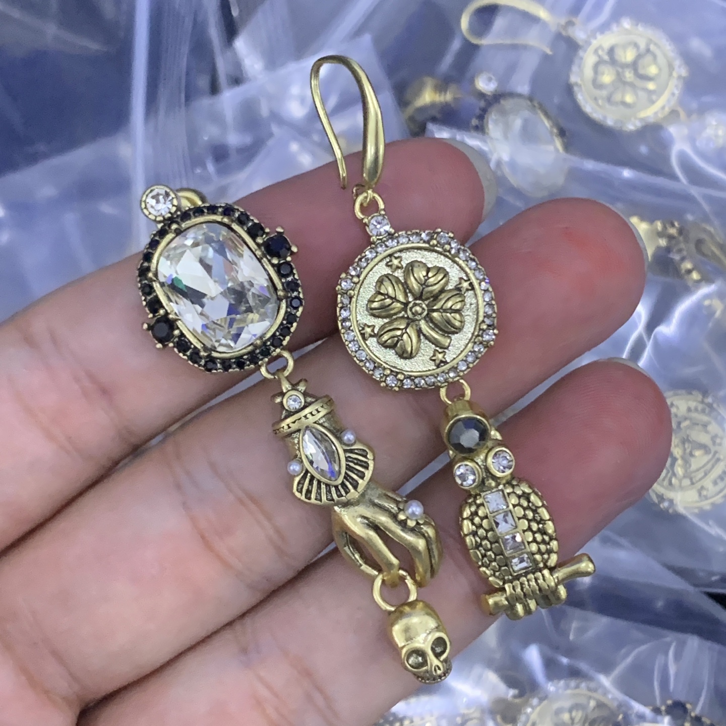 Alexander McQueen Silver Vintage-Inspired Earrings 024
