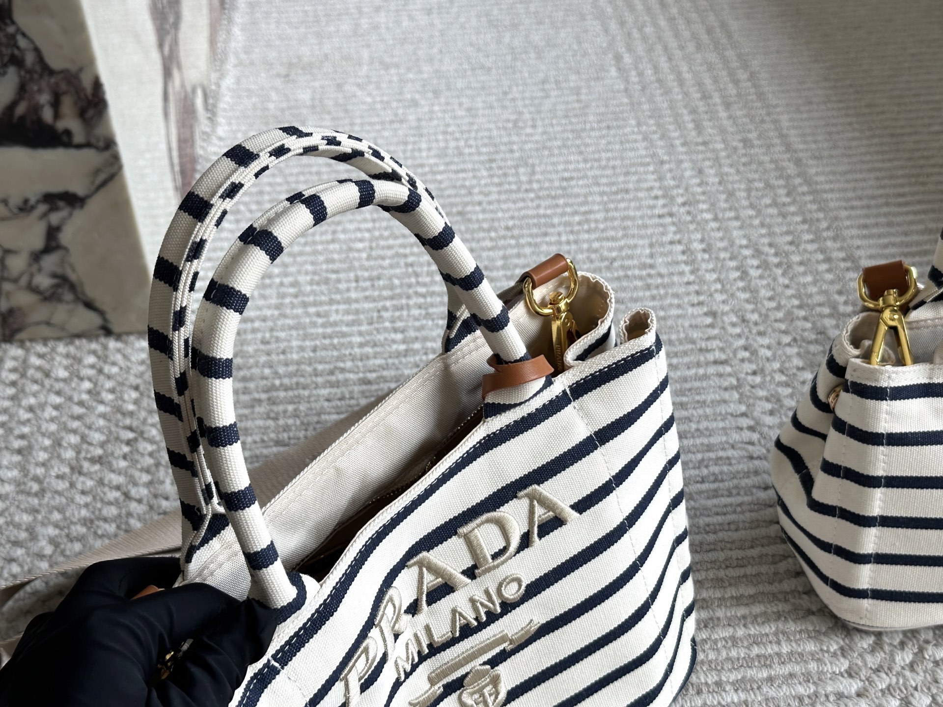 Prada Beige Vintage-Inspired Bag 074