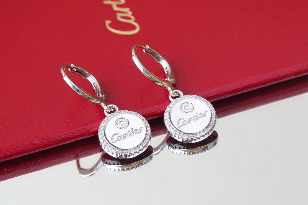 Cartier Rose Gold Vintage-Inspired Earrings 0138