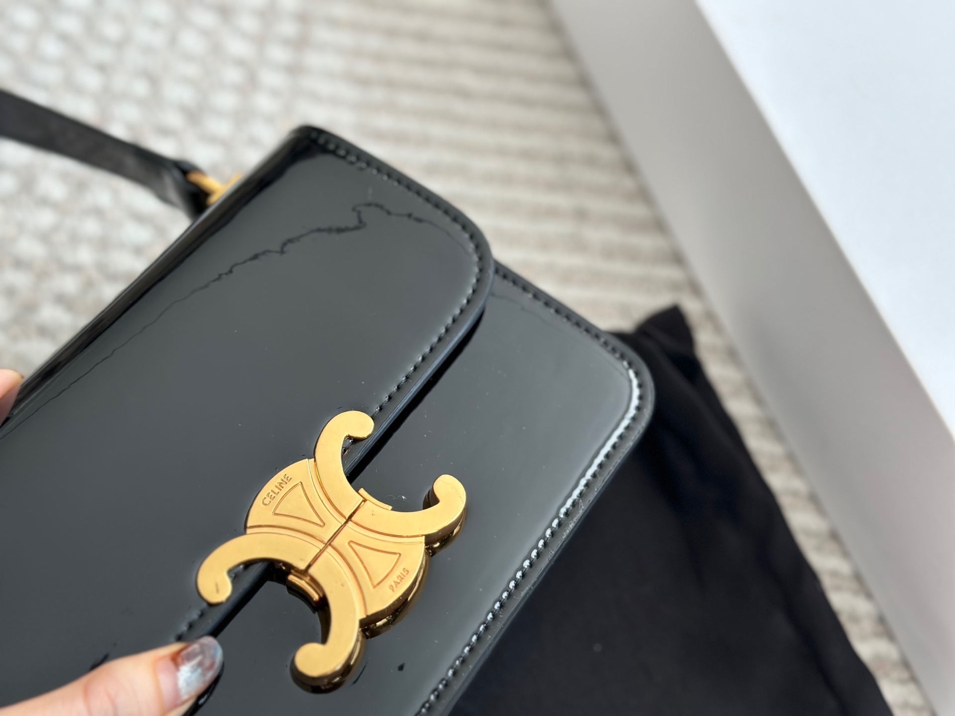 Celine Gold Logo-Accented Bag 270