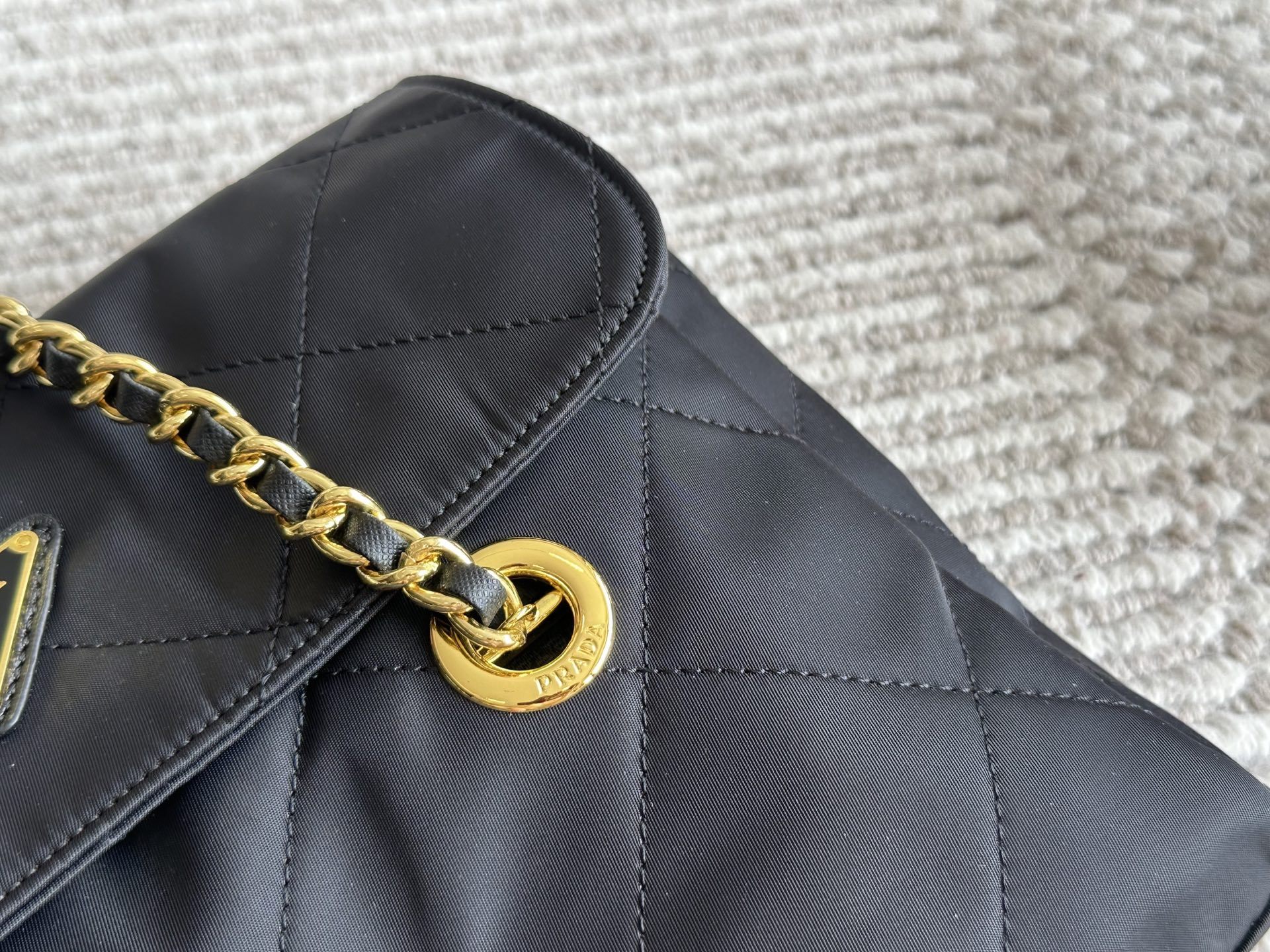Prada Gold Quilted Bag 057