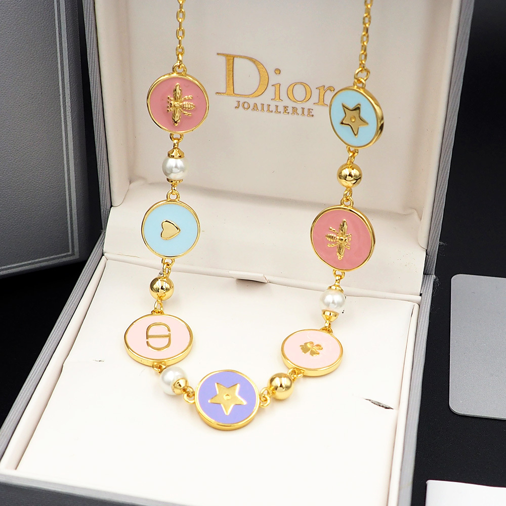 Dior Rose Gold Vintage-Inspired Necklace 033