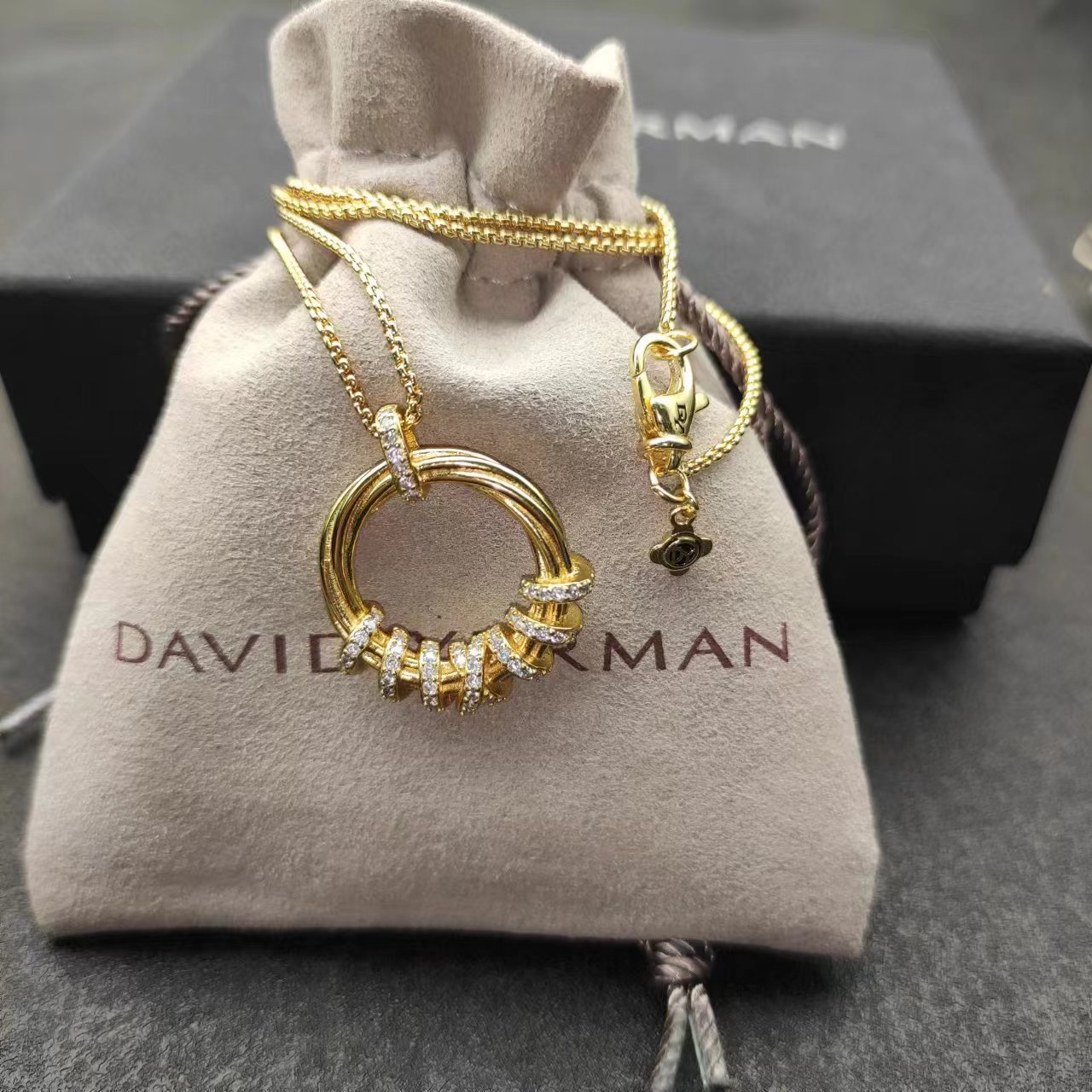 David Yurman Rose Gold Vintage-Inspired Necklace 157
