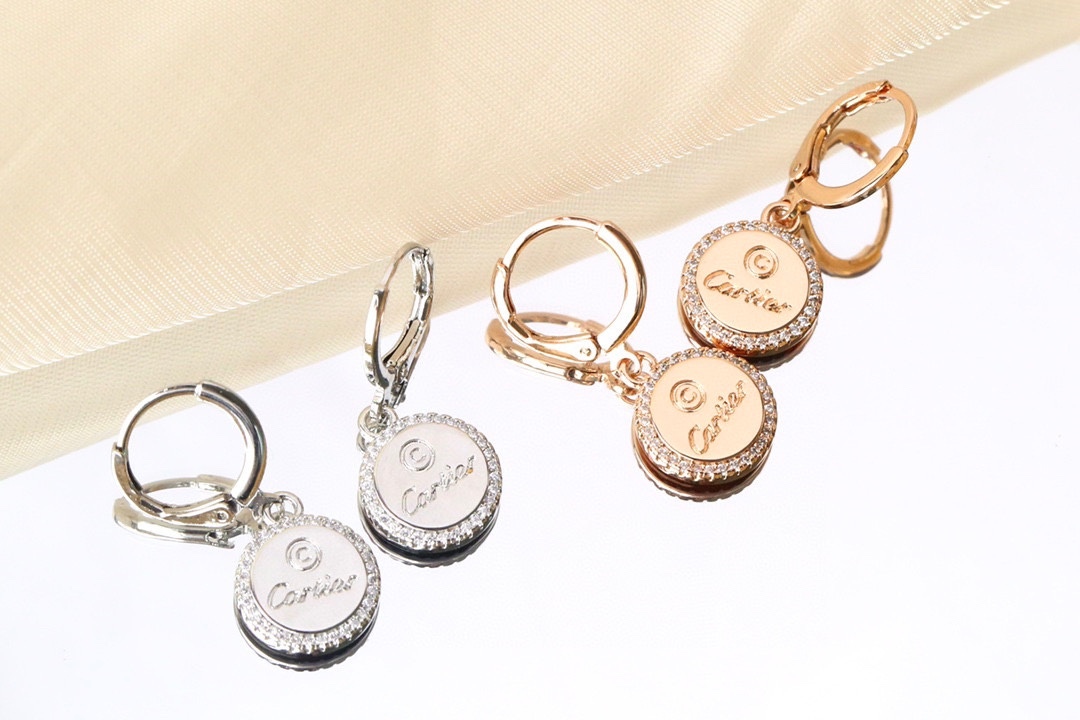 Cartier Rose Gold Vintage-Inspired Earrings 0138