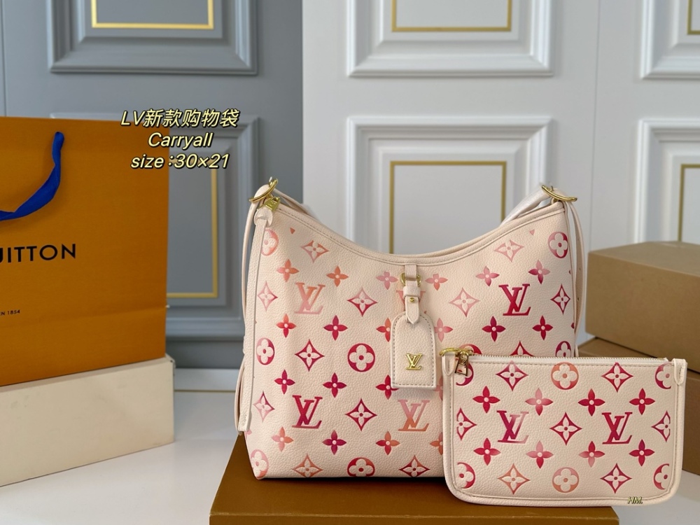 LV bag carryall leather bag 30cm