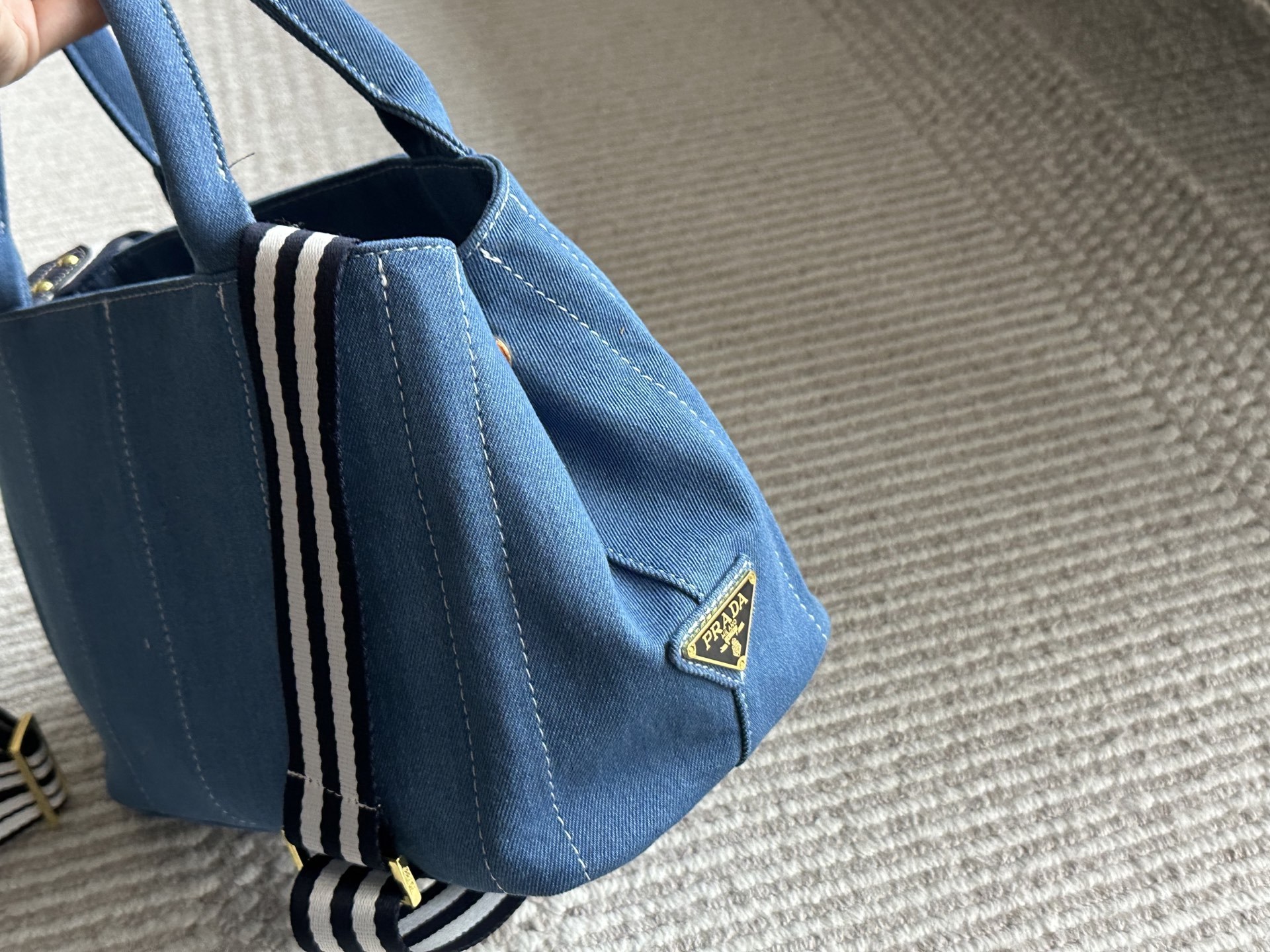 Prada Silver Logo-Accented Bag 010