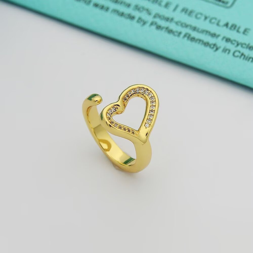 Tiffany Rose Gold Logo-Accented Ring 059