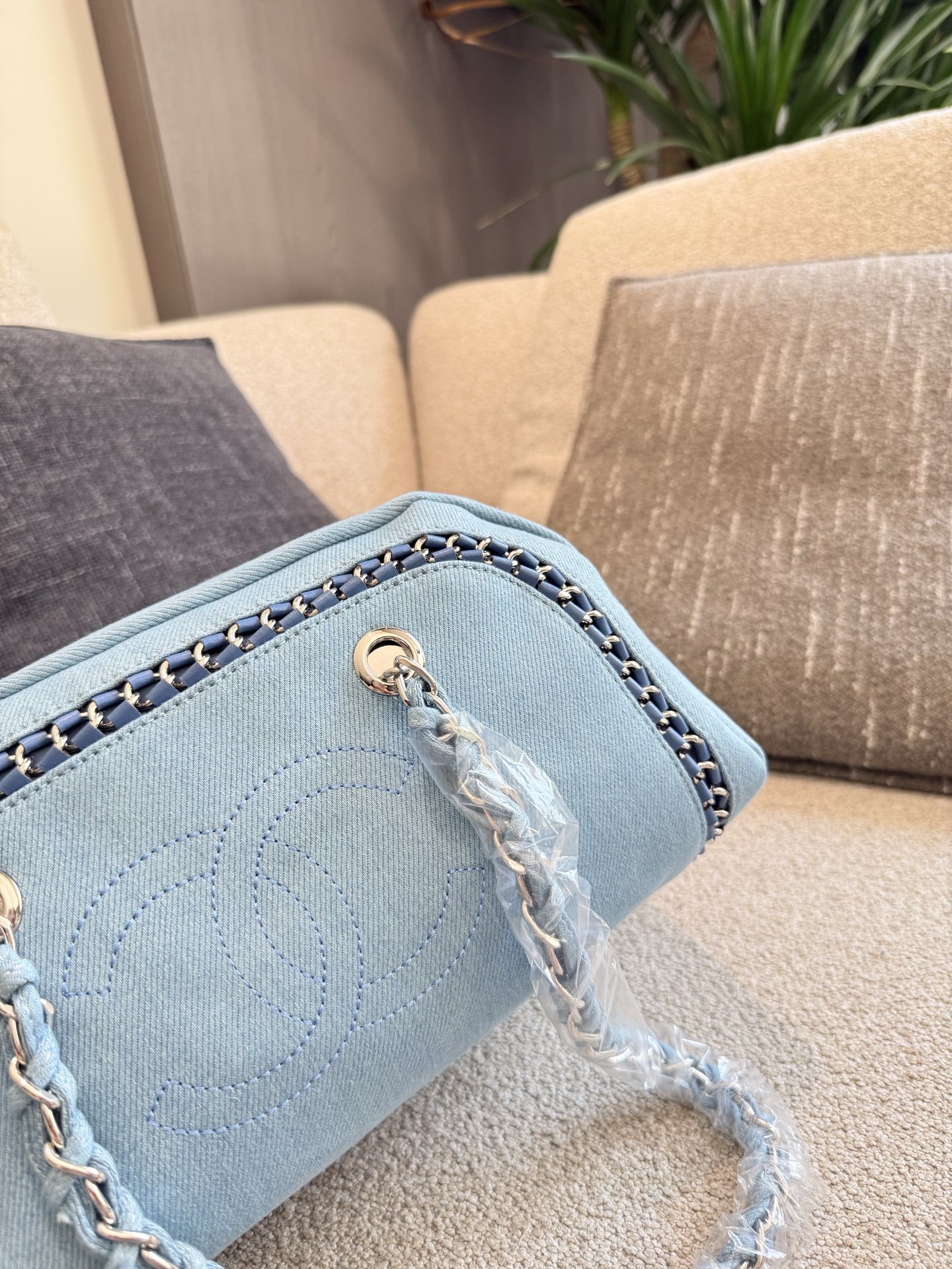 Chanel Blue Quilted Bag 1314