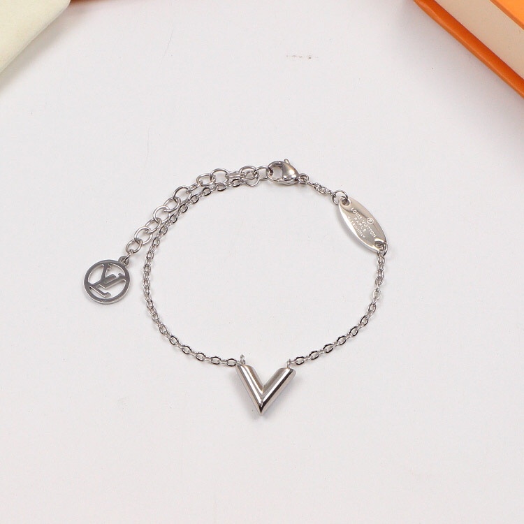 LV Rose Gold Logo-Accented Bracelet 012