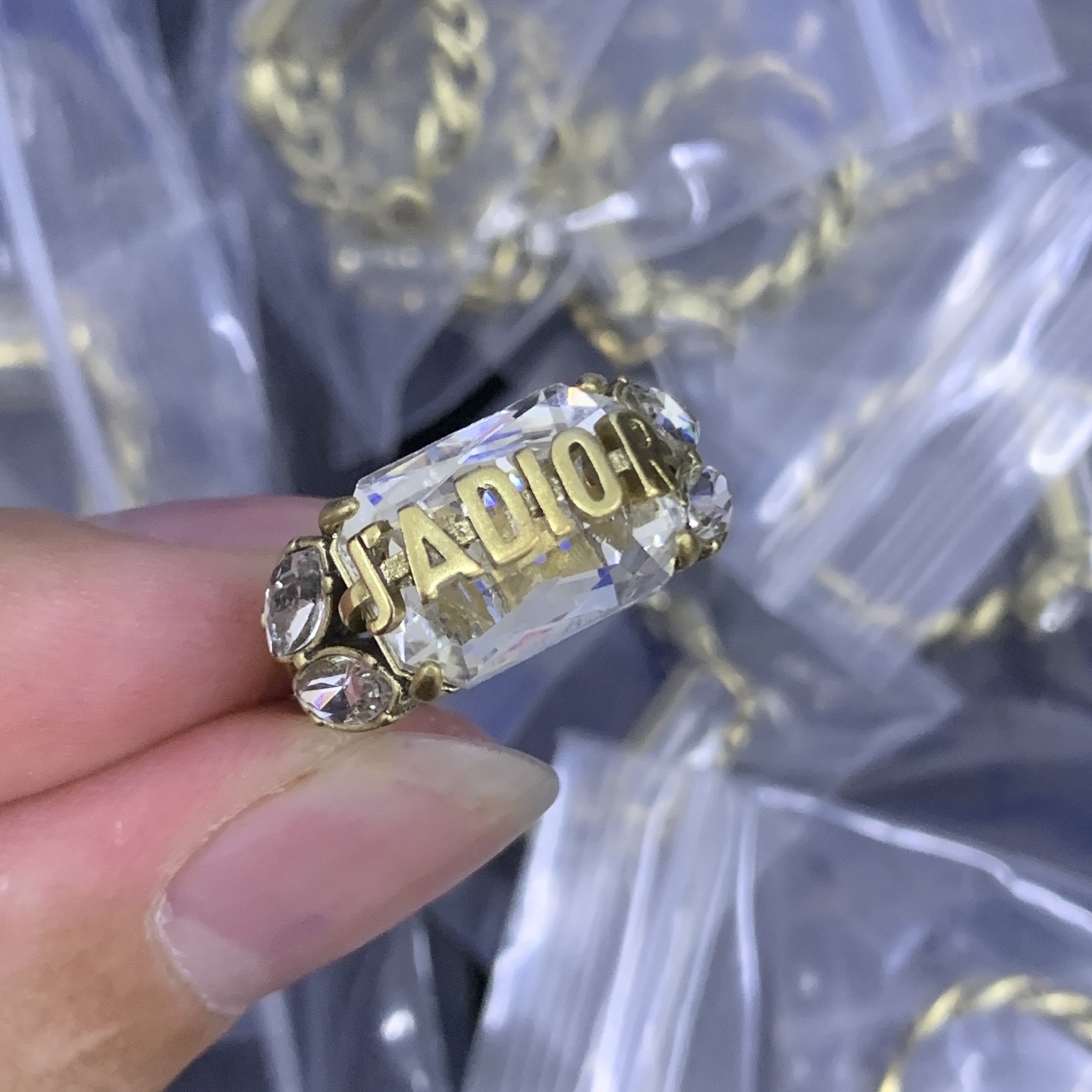 Dior Gold Logo-Accented Ring 154
