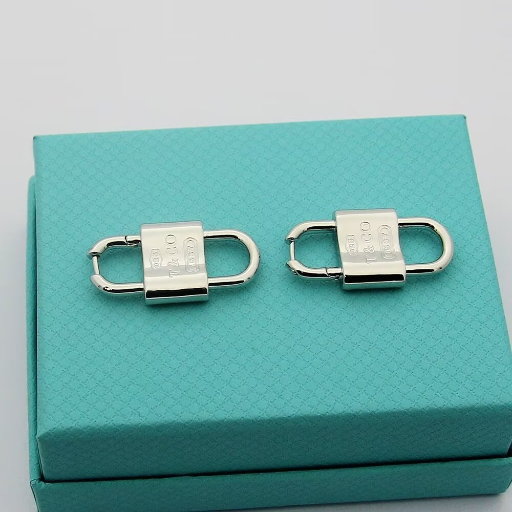 Tiffany Silver Logo-Accented Earrings 149
