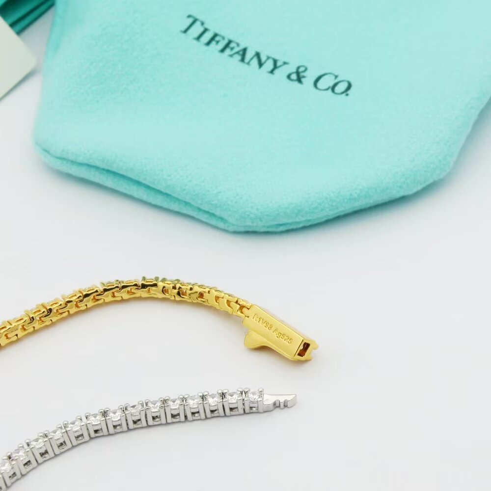 Tiffany Silver Logo-Accented Bracelet 237