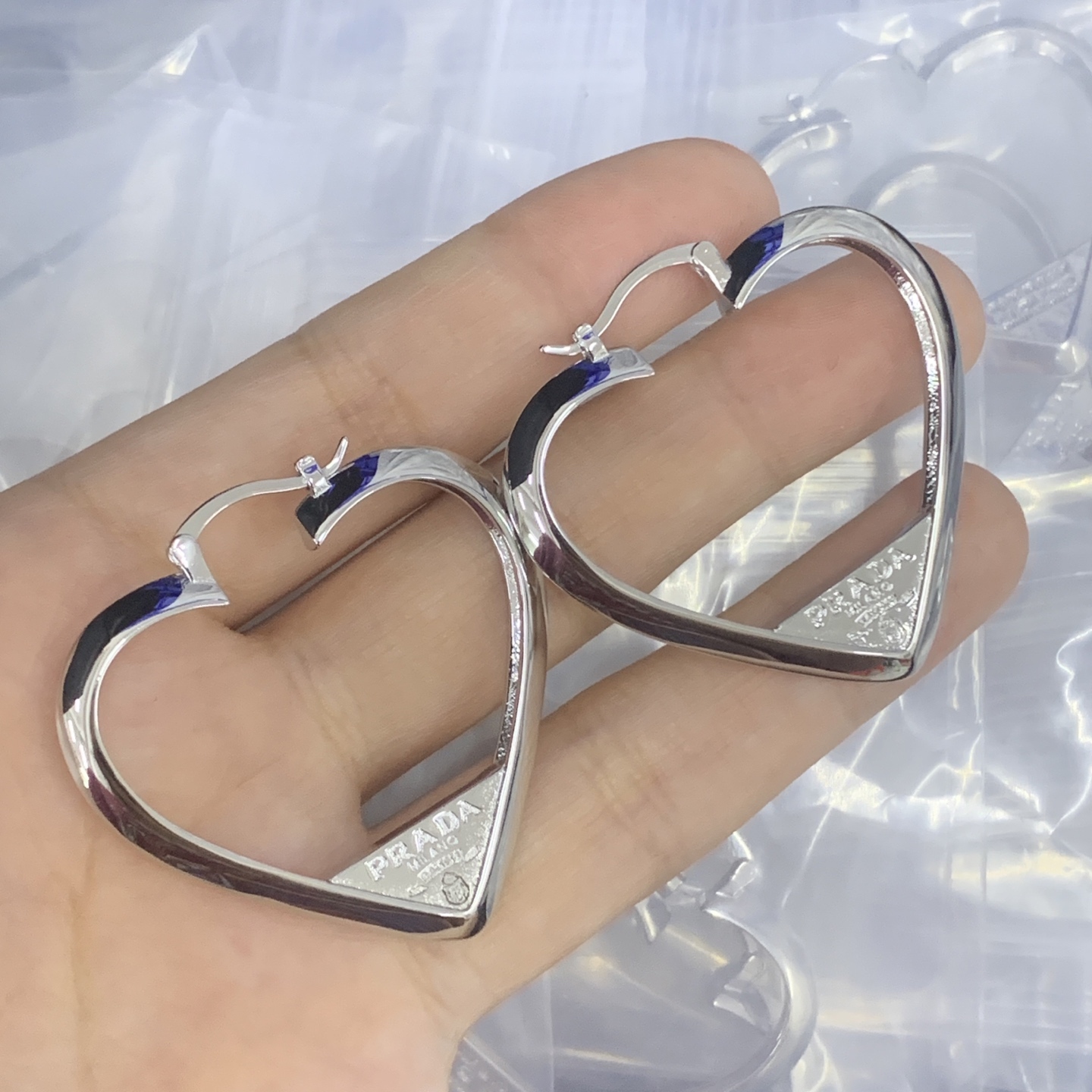 Prada Silver Romantic Earrings 133