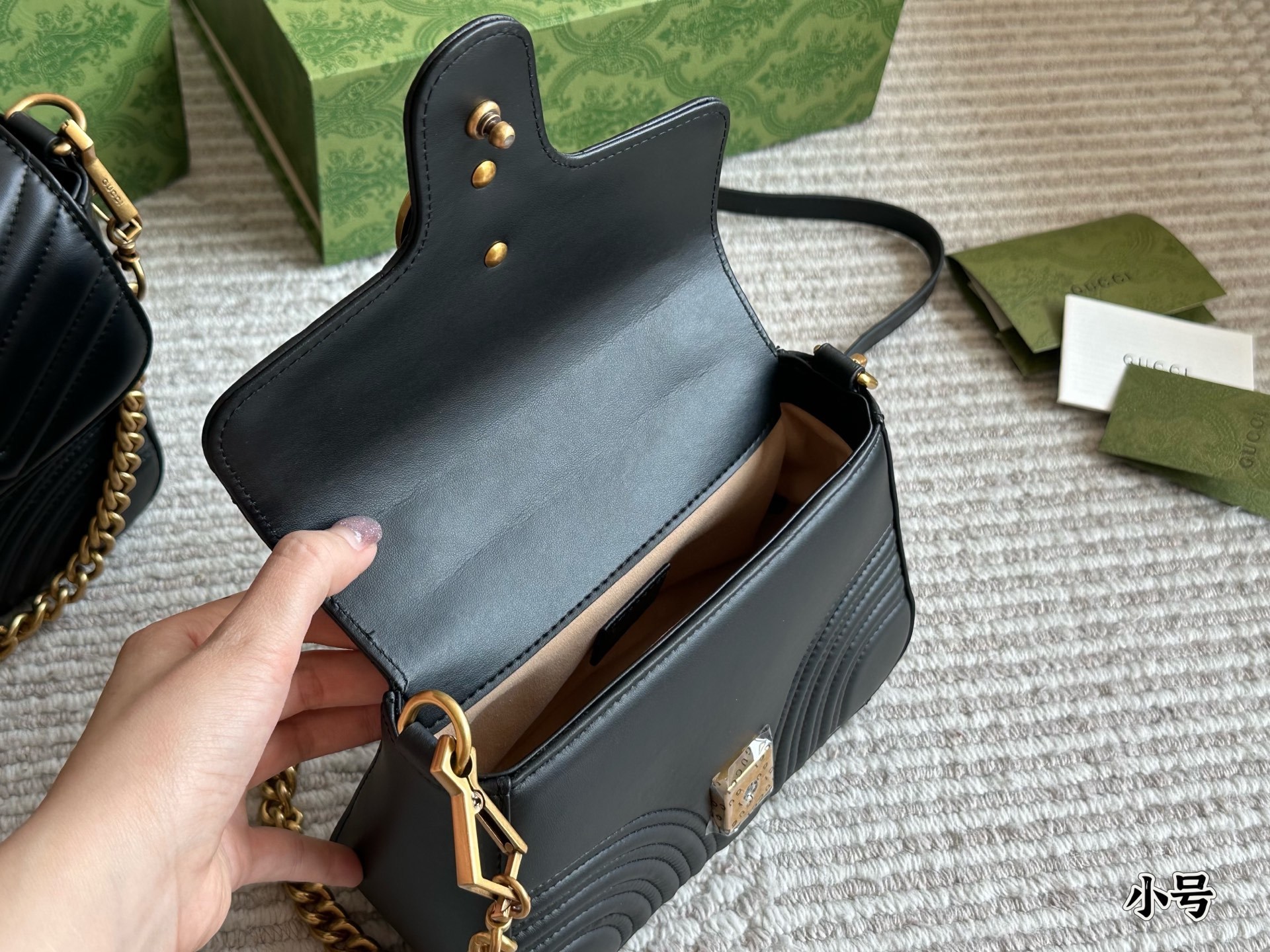 Gucci Gold Quilted Bag 542