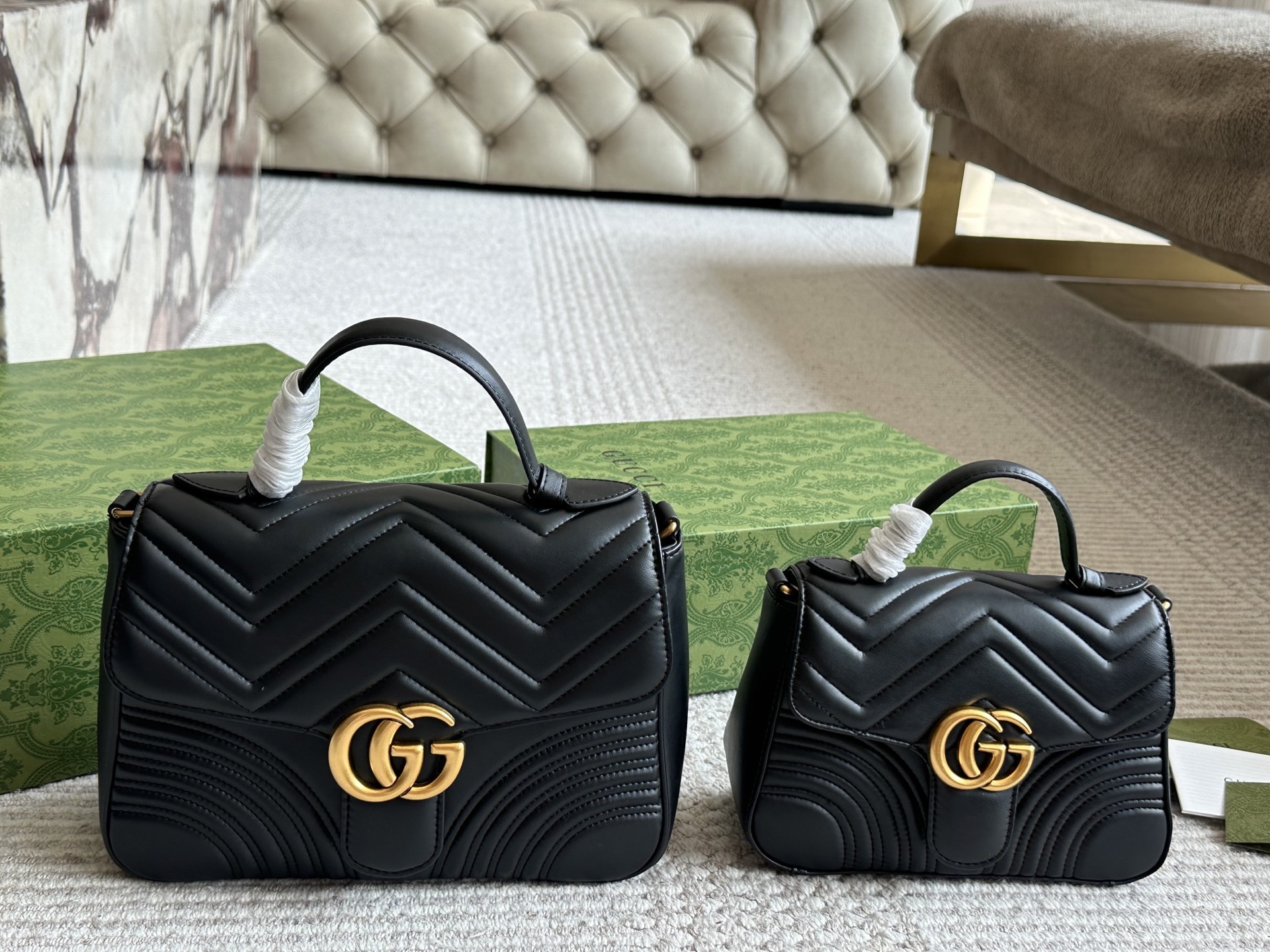 Gucci Gold Quilted Bag 542