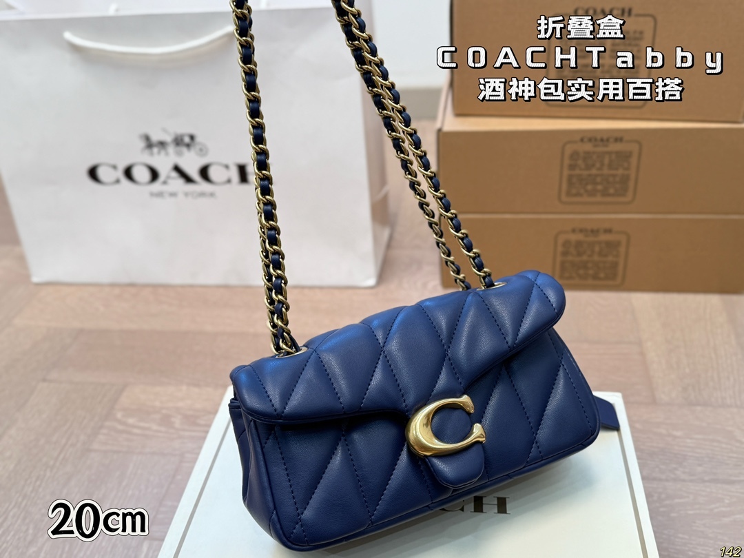 Coach Blue Logo-Accented Bag 186