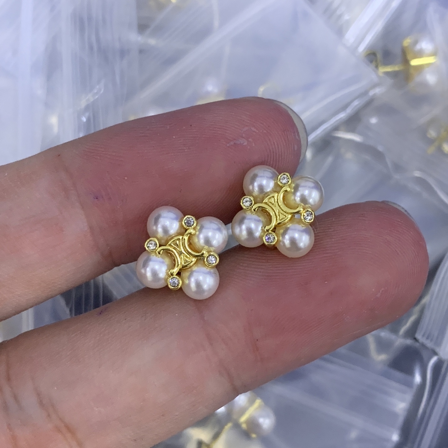 Celine Gold Vintage-Inspired Earrings 117