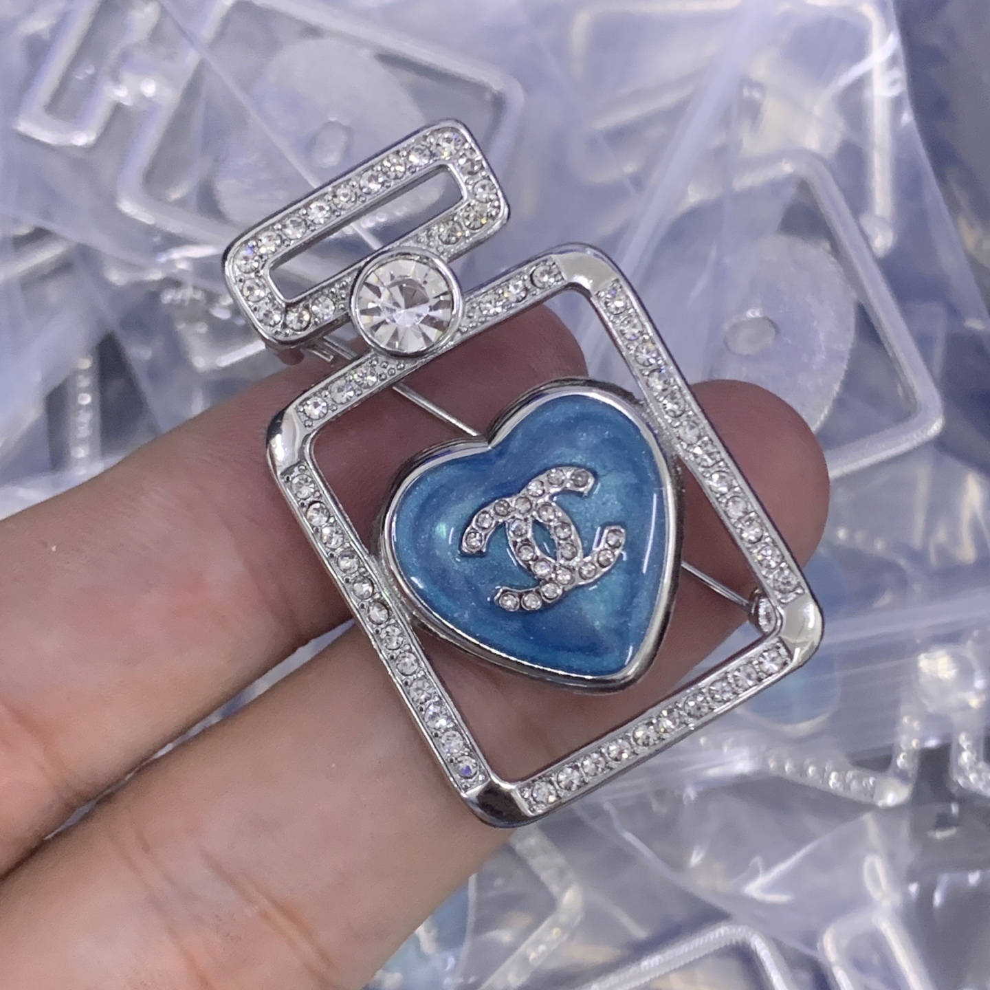 Chanel Silver Vintage-Inspired Brooch 1090