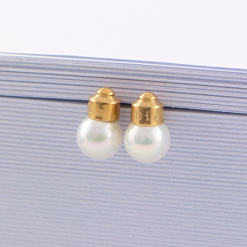 Dior Silver Logo-Accented Earrings 003