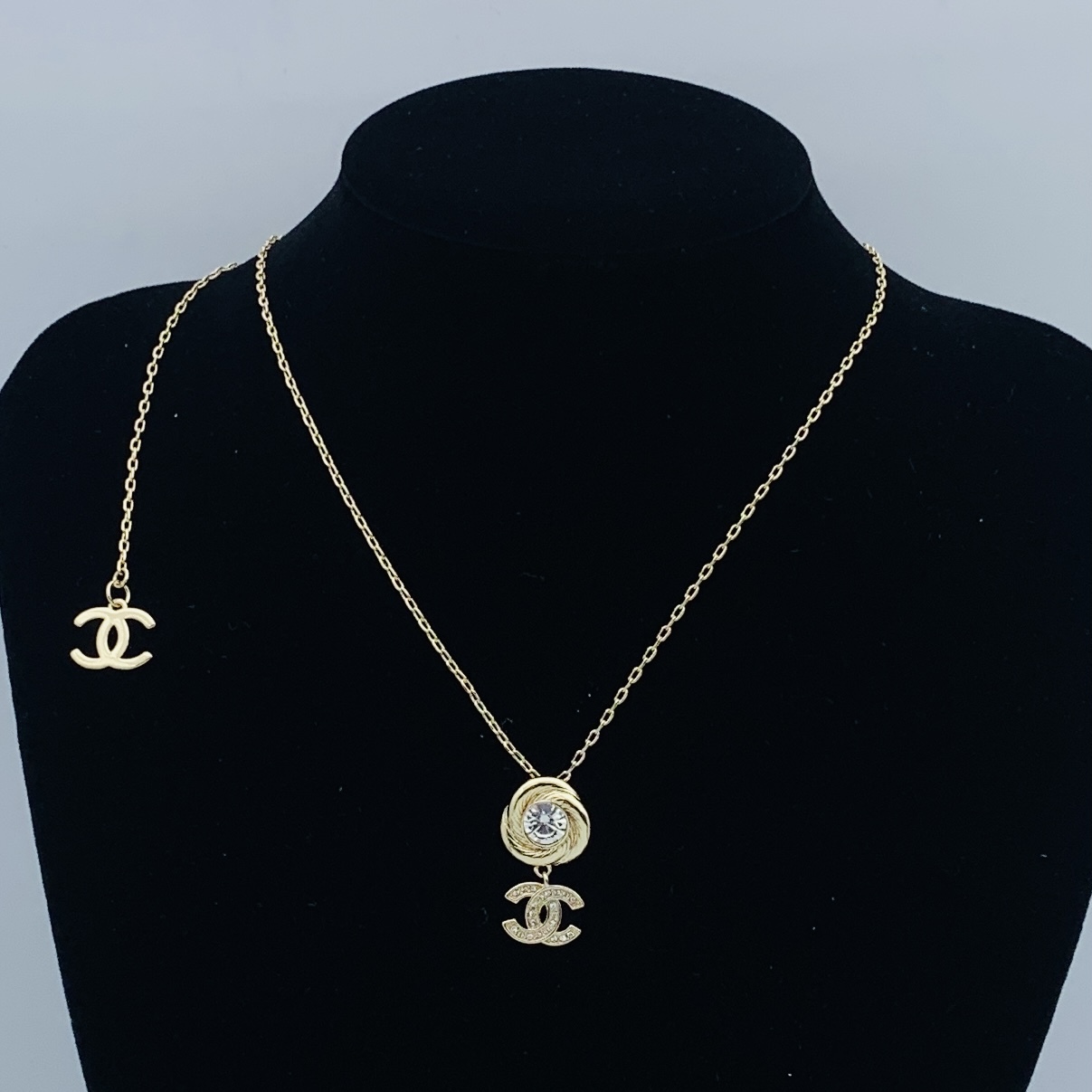 Chanel Rose Gold Logo-Accented Necklace 963