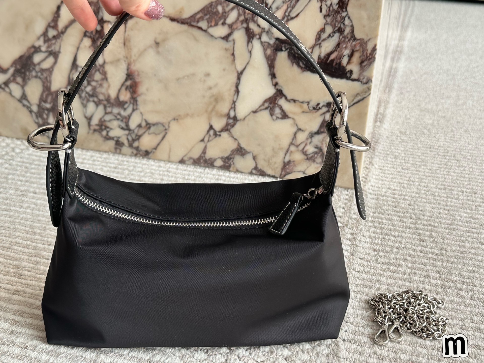 Prada Silver Vintage-Inspired Bag 046