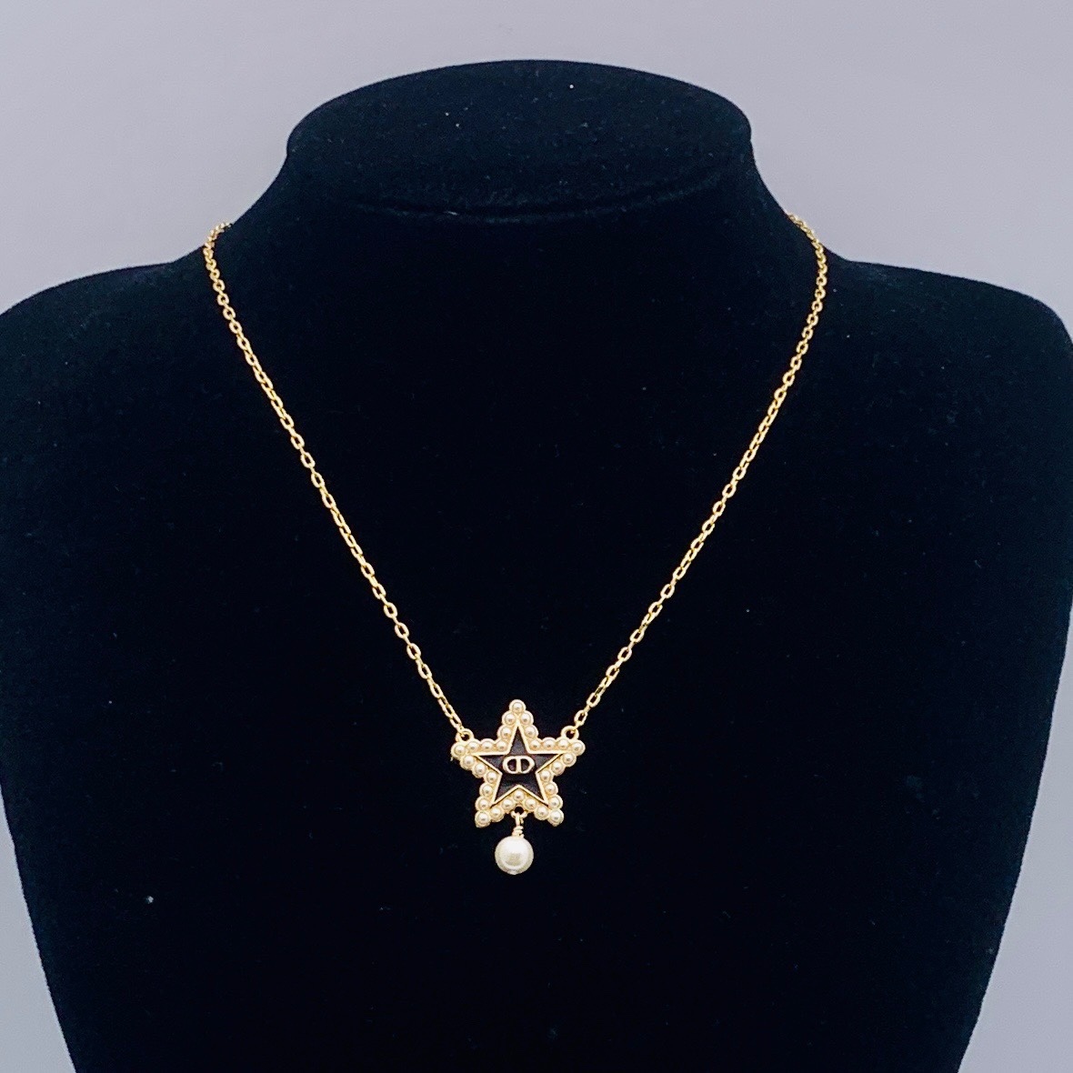 Dior Rose Gold Logo-Accented Necklace 353