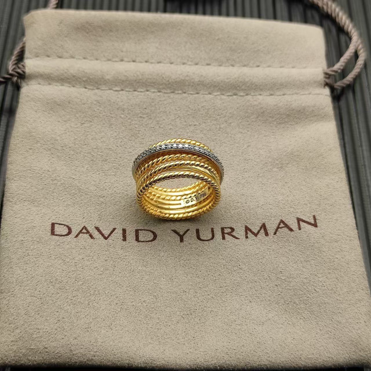 David Yurman Gold Logo-Accented Ring 289