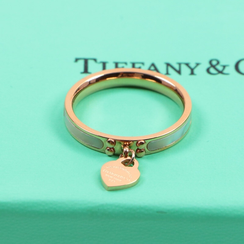 Tiffany Rose Gold Logo-Accented Ring 003
