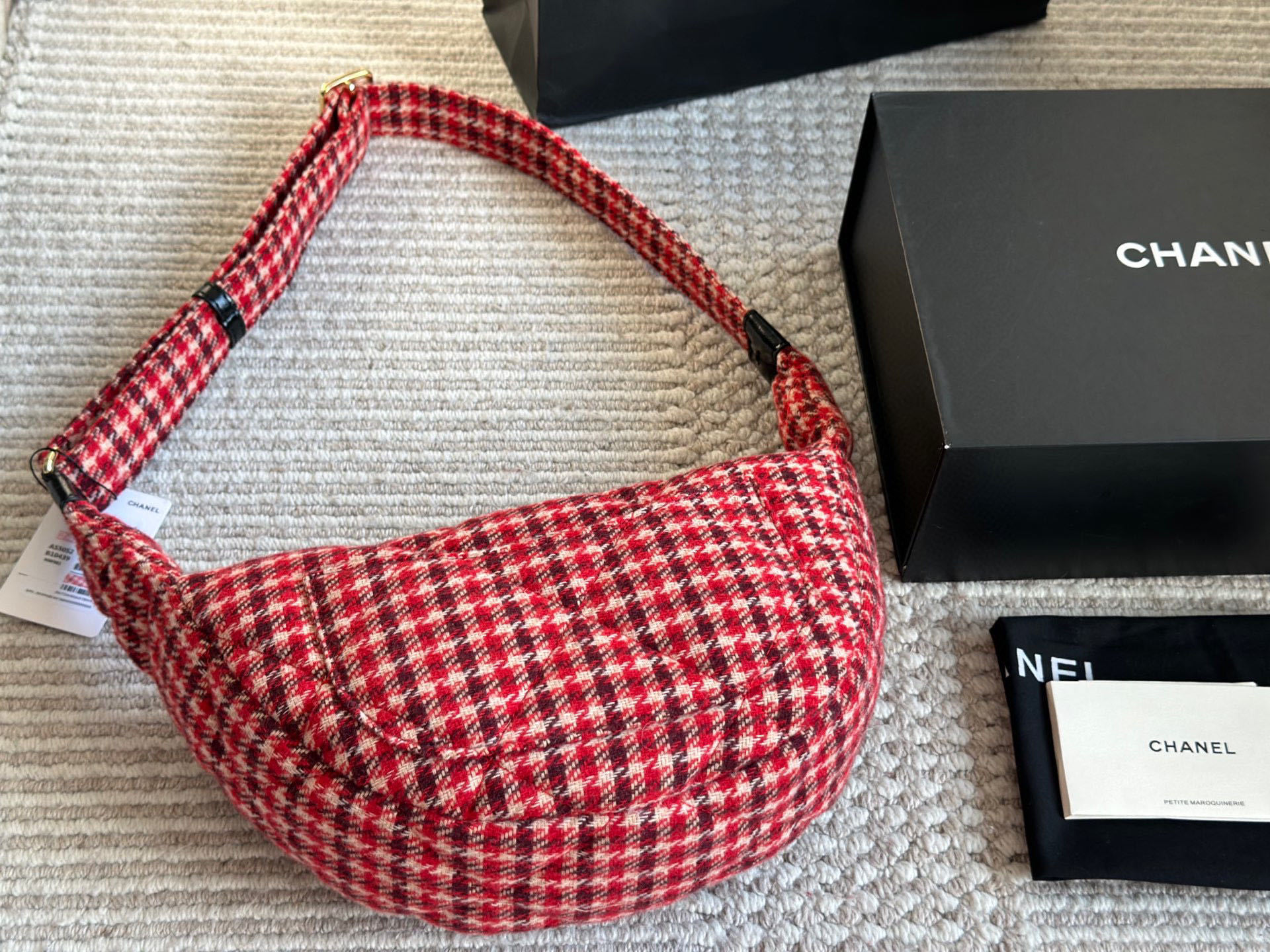 Chanel Red Quilted Bag 1382