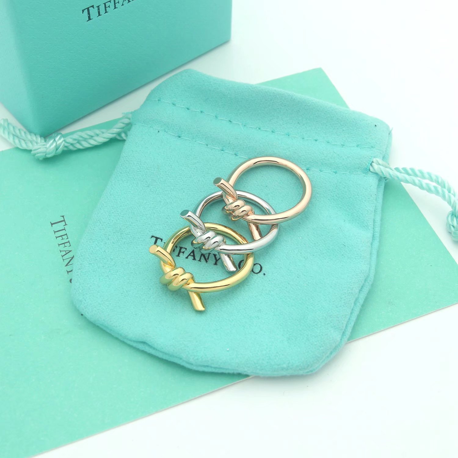 Tiffany Gold Logo-Accented Ring 051