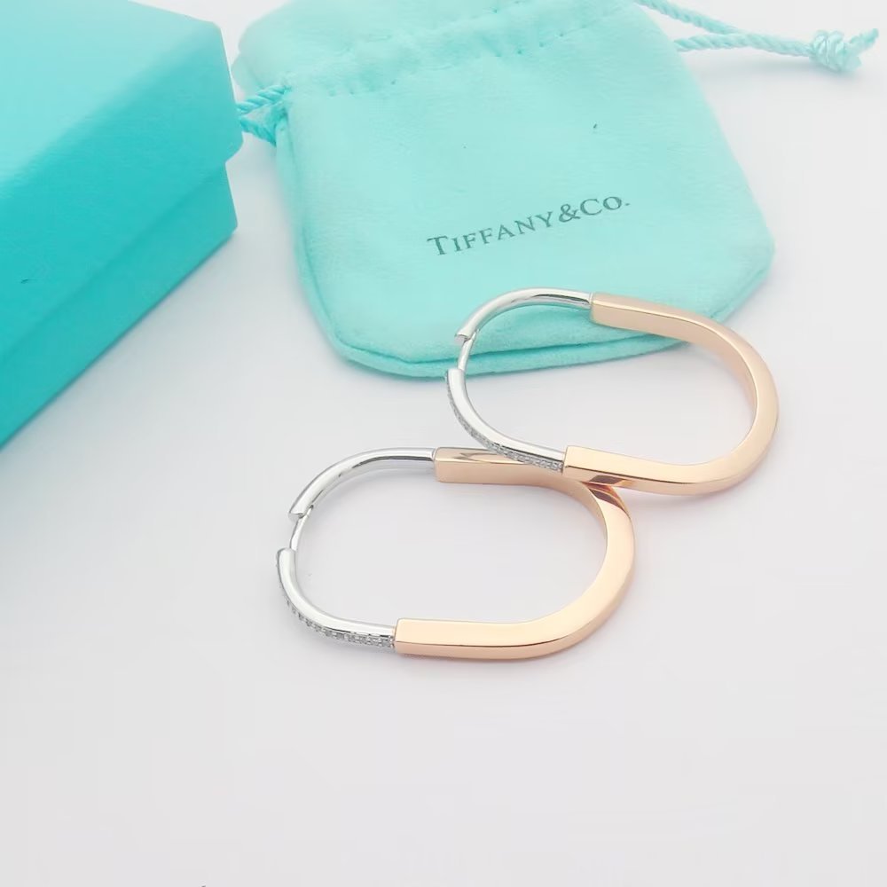 Tiffany Rose Gold Minimalist Earrings 234