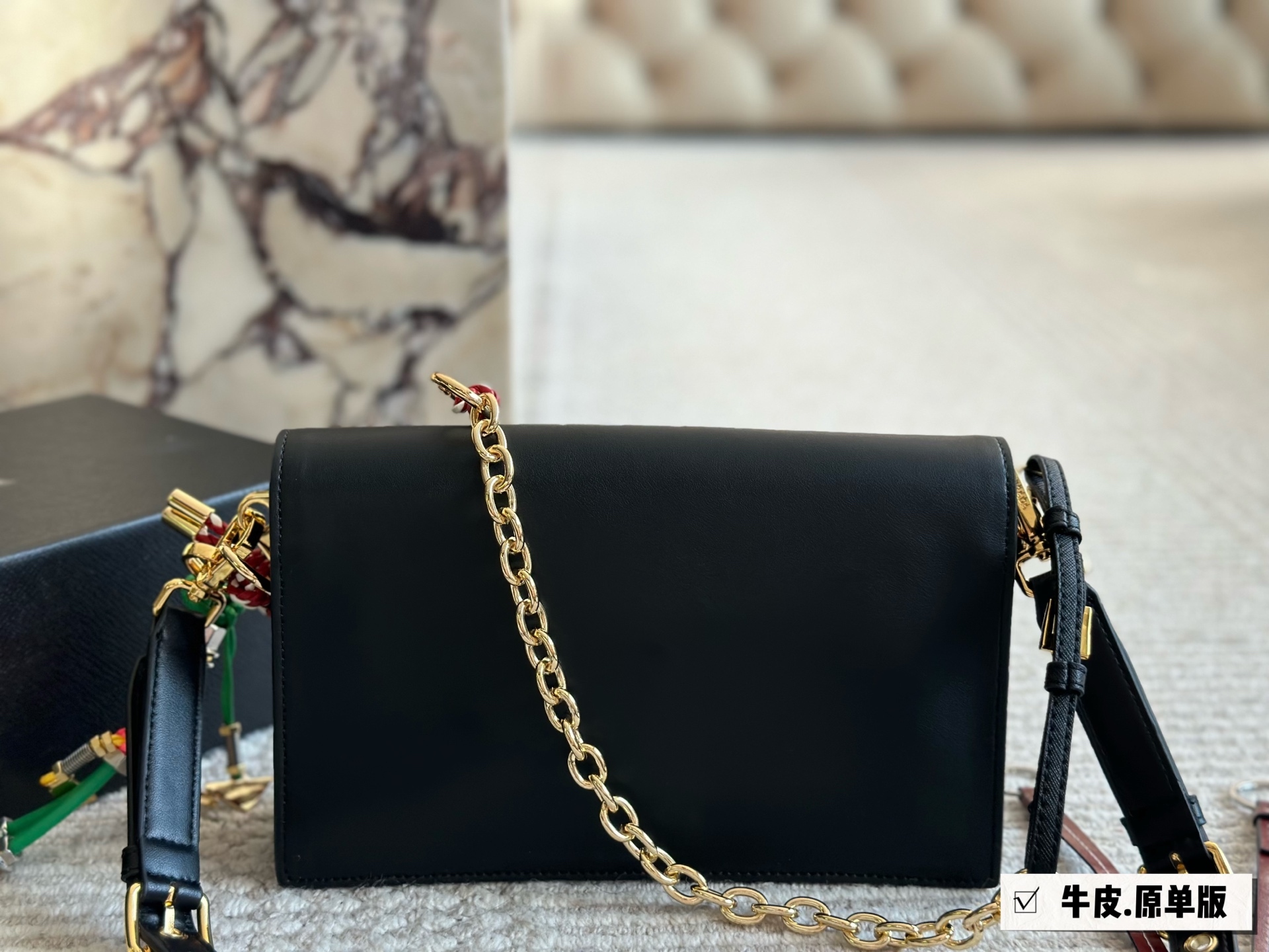 Prada Gold Logo-Accented Bag 104