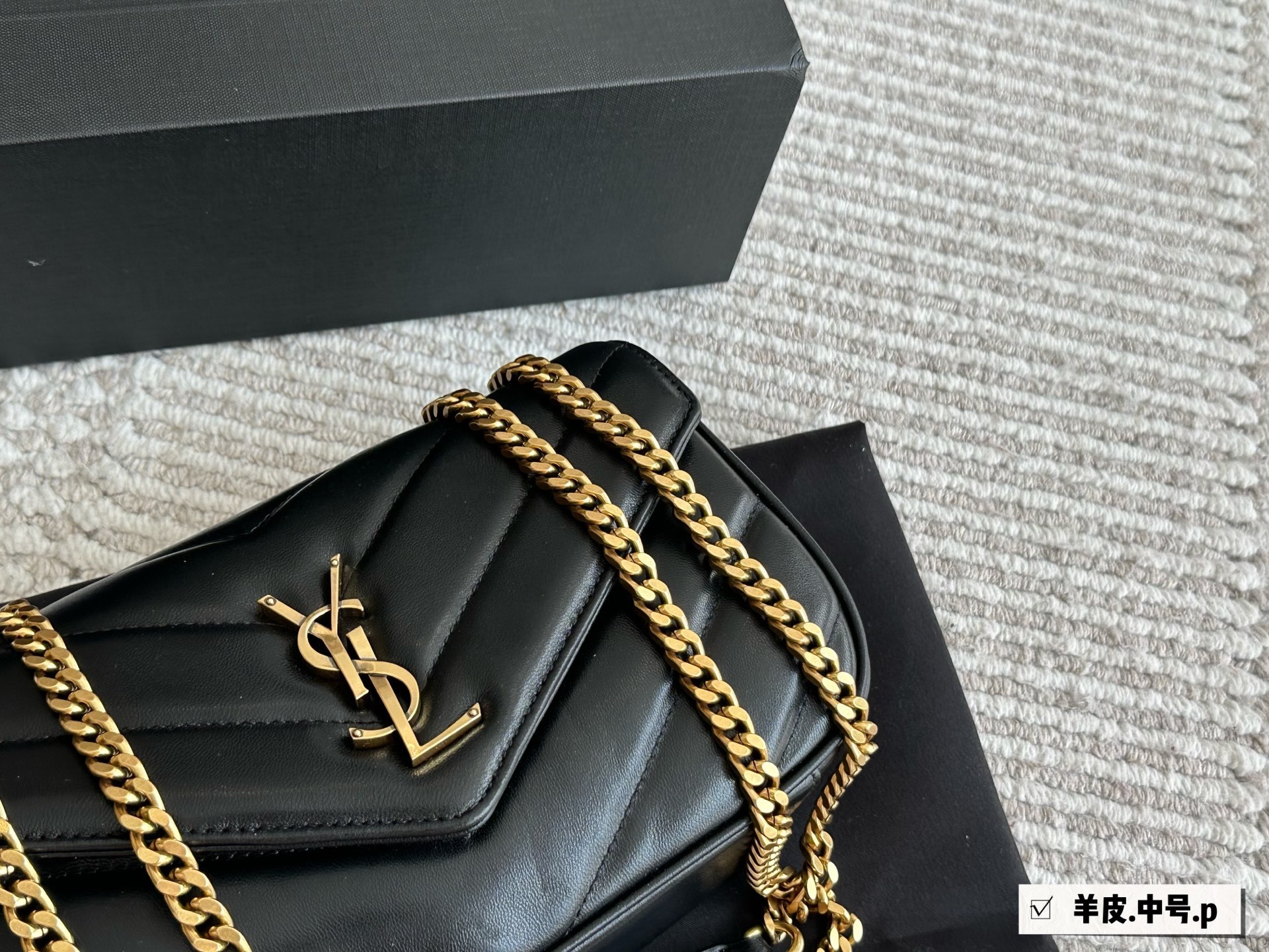 YSL Black Vintage-Inspired Bag 113