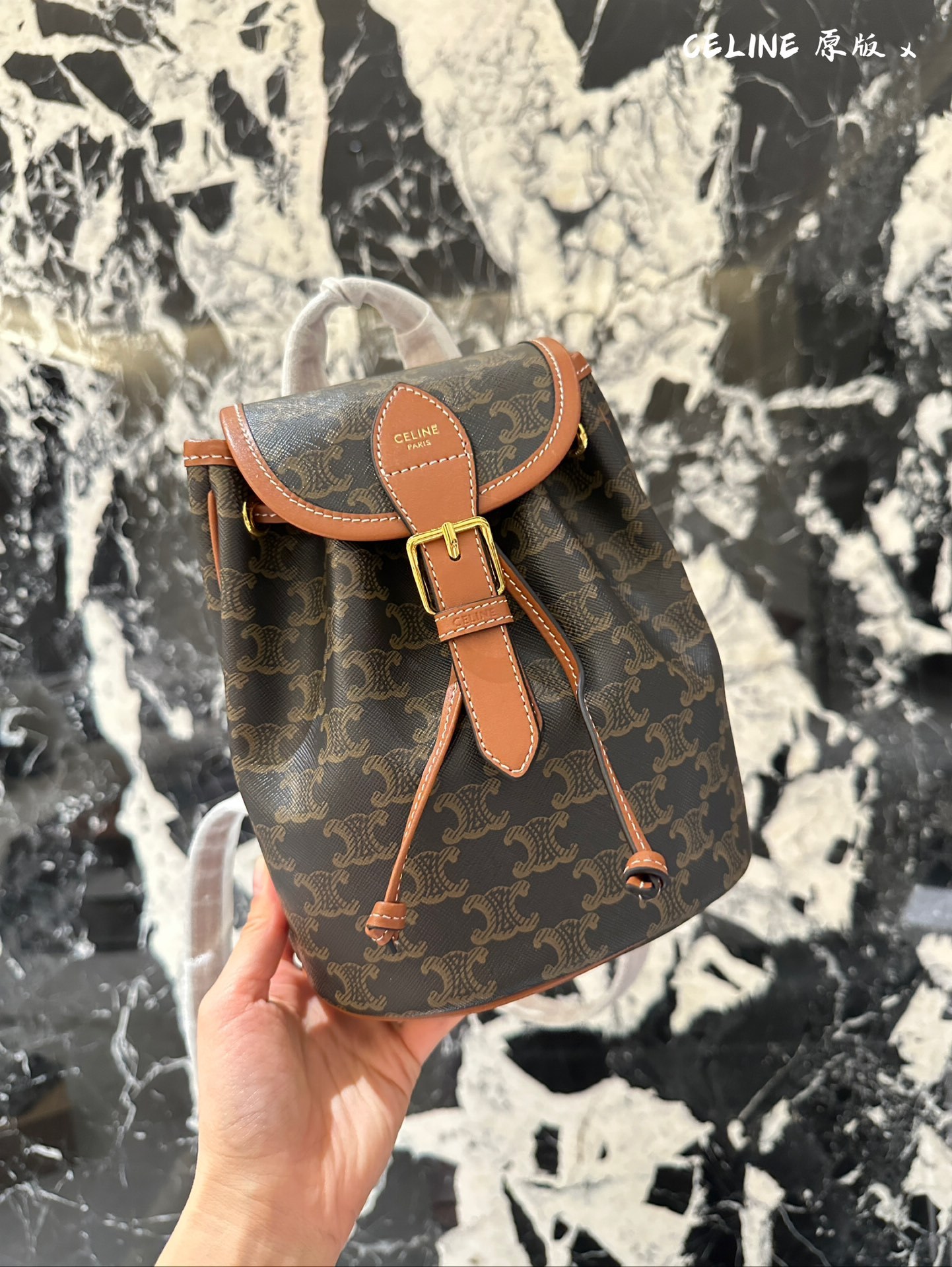 Celine Brown Quilted Bag 225
