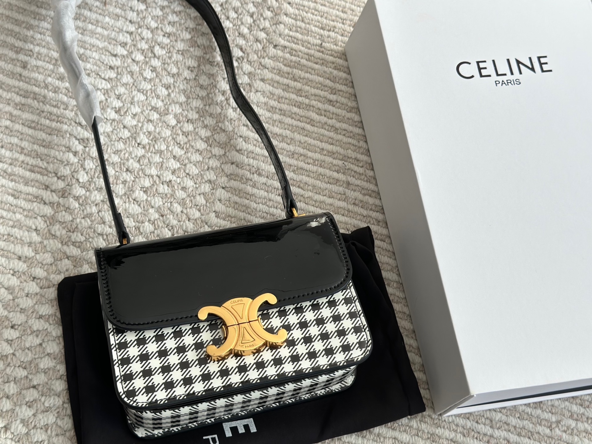 Celine Gold Logo-Accented Bag 270